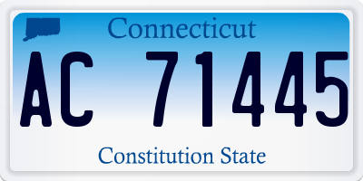 CT license plate AC71445