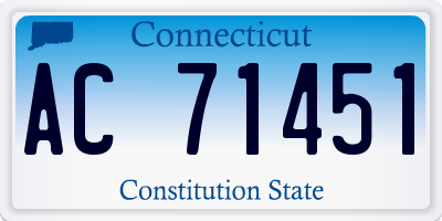 CT license plate AC71451