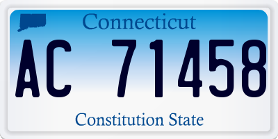 CT license plate AC71458