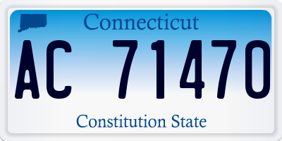 CT license plate AC71470