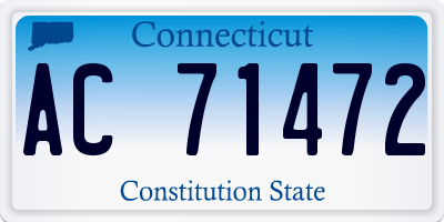 CT license plate AC71472