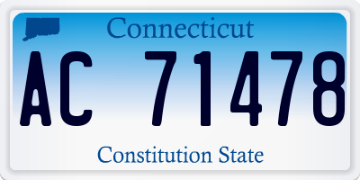 CT license plate AC71478