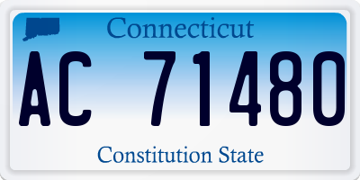 CT license plate AC71480