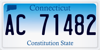 CT license plate AC71482