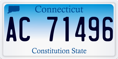CT license plate AC71496