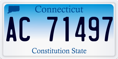 CT license plate AC71497
