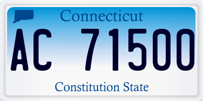 CT license plate AC71500