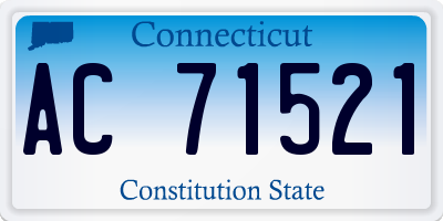 CT license plate AC71521