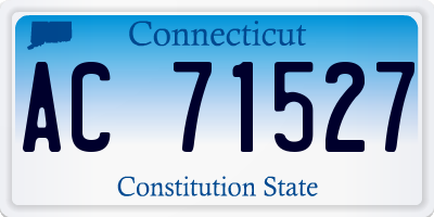 CT license plate AC71527