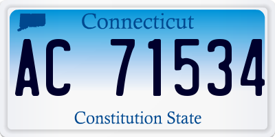 CT license plate AC71534