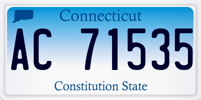 CT license plate AC71535