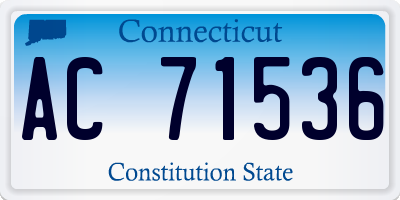 CT license plate AC71536