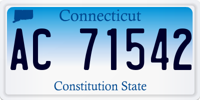 CT license plate AC71542