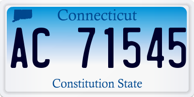 CT license plate AC71545