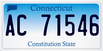 CT license plate AC71546