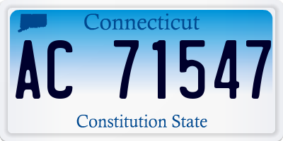 CT license plate AC71547