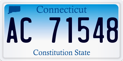 CT license plate AC71548