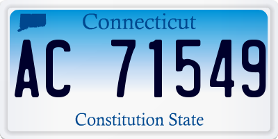 CT license plate AC71549