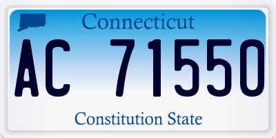 CT license plate AC71550