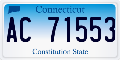 CT license plate AC71553