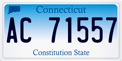 CT license plate AC71557