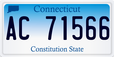 CT license plate AC71566