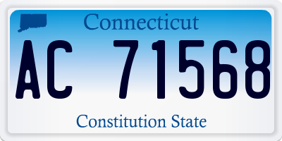 CT license plate AC71568