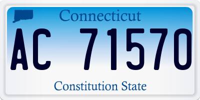 CT license plate AC71570