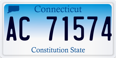 CT license plate AC71574