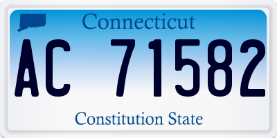 CT license plate AC71582