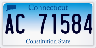 CT license plate AC71584