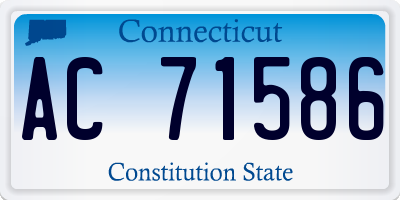 CT license plate AC71586