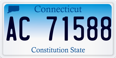 CT license plate AC71588
