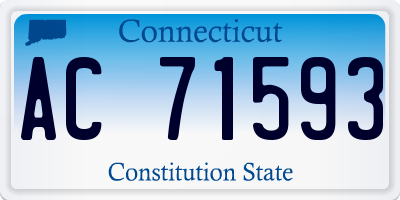 CT license plate AC71593