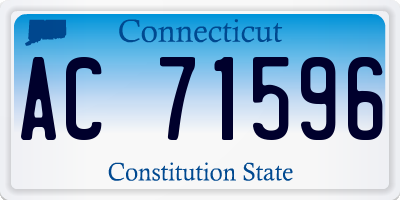 CT license plate AC71596