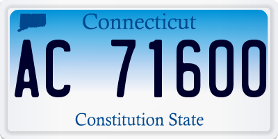 CT license plate AC71600