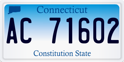 CT license plate AC71602