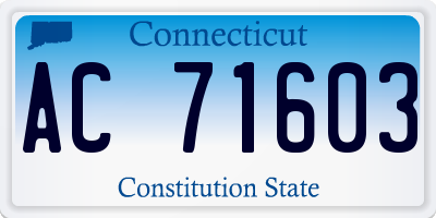 CT license plate AC71603
