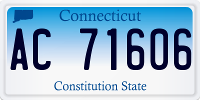 CT license plate AC71606