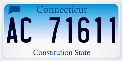 CT license plate AC71611