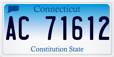 CT license plate AC71612