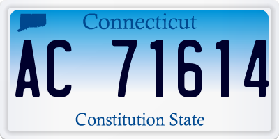 CT license plate AC71614