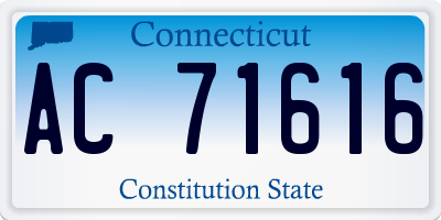 CT license plate AC71616