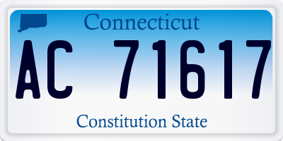 CT license plate AC71617