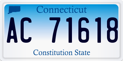 CT license plate AC71618