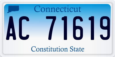 CT license plate AC71619