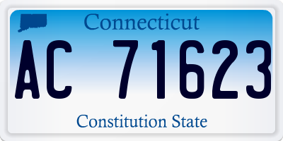 CT license plate AC71623