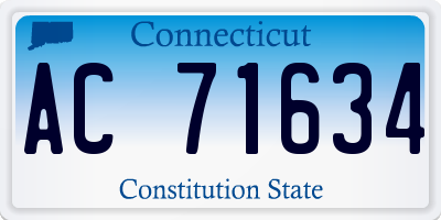 CT license plate AC71634