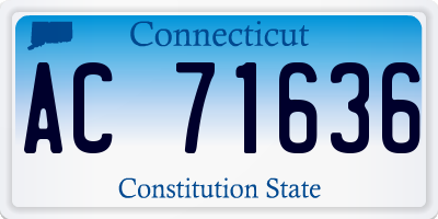 CT license plate AC71636
