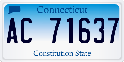 CT license plate AC71637